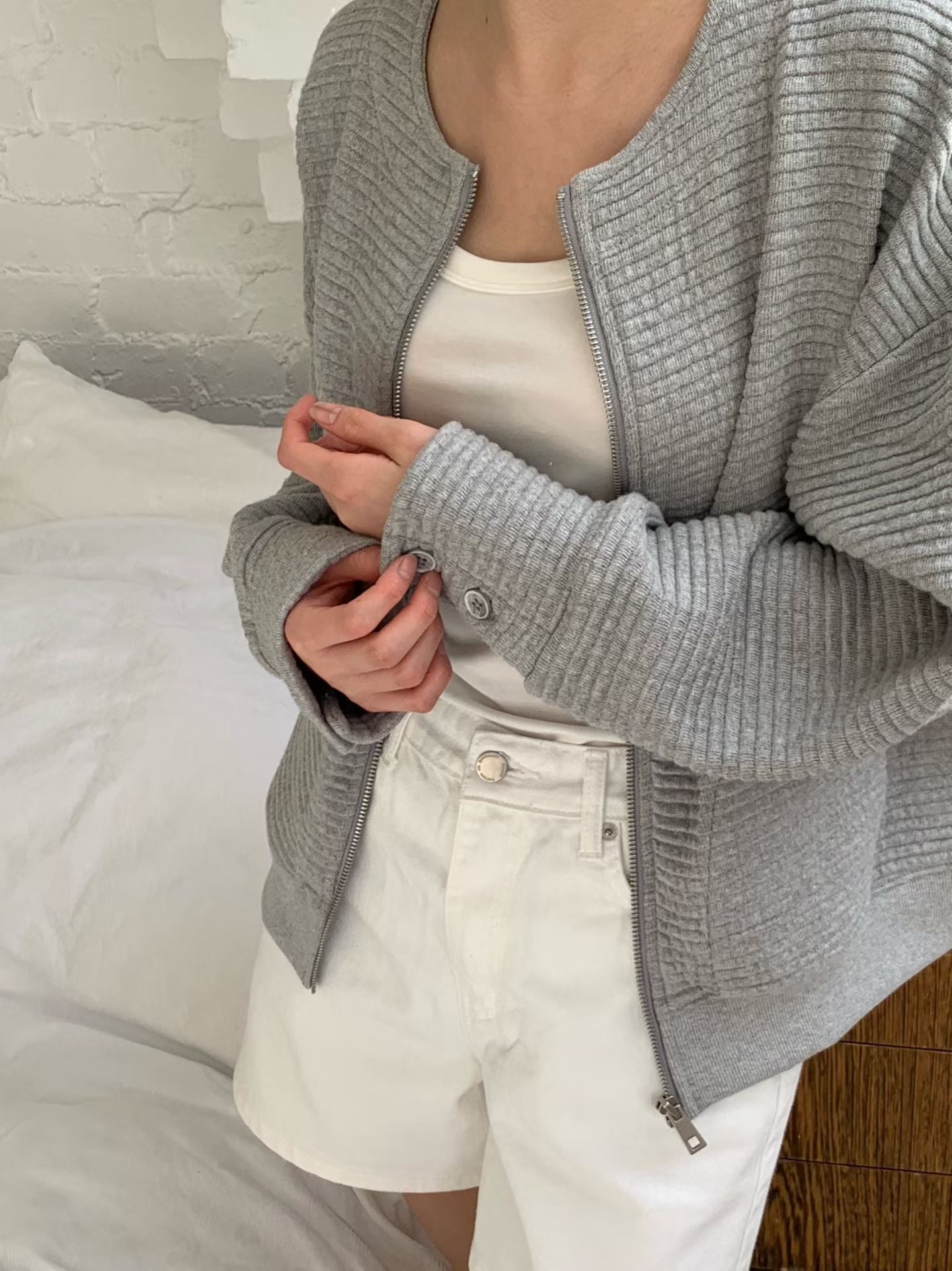 ♡高質感立體紋理拉鍊外套 ♡ (C260440)