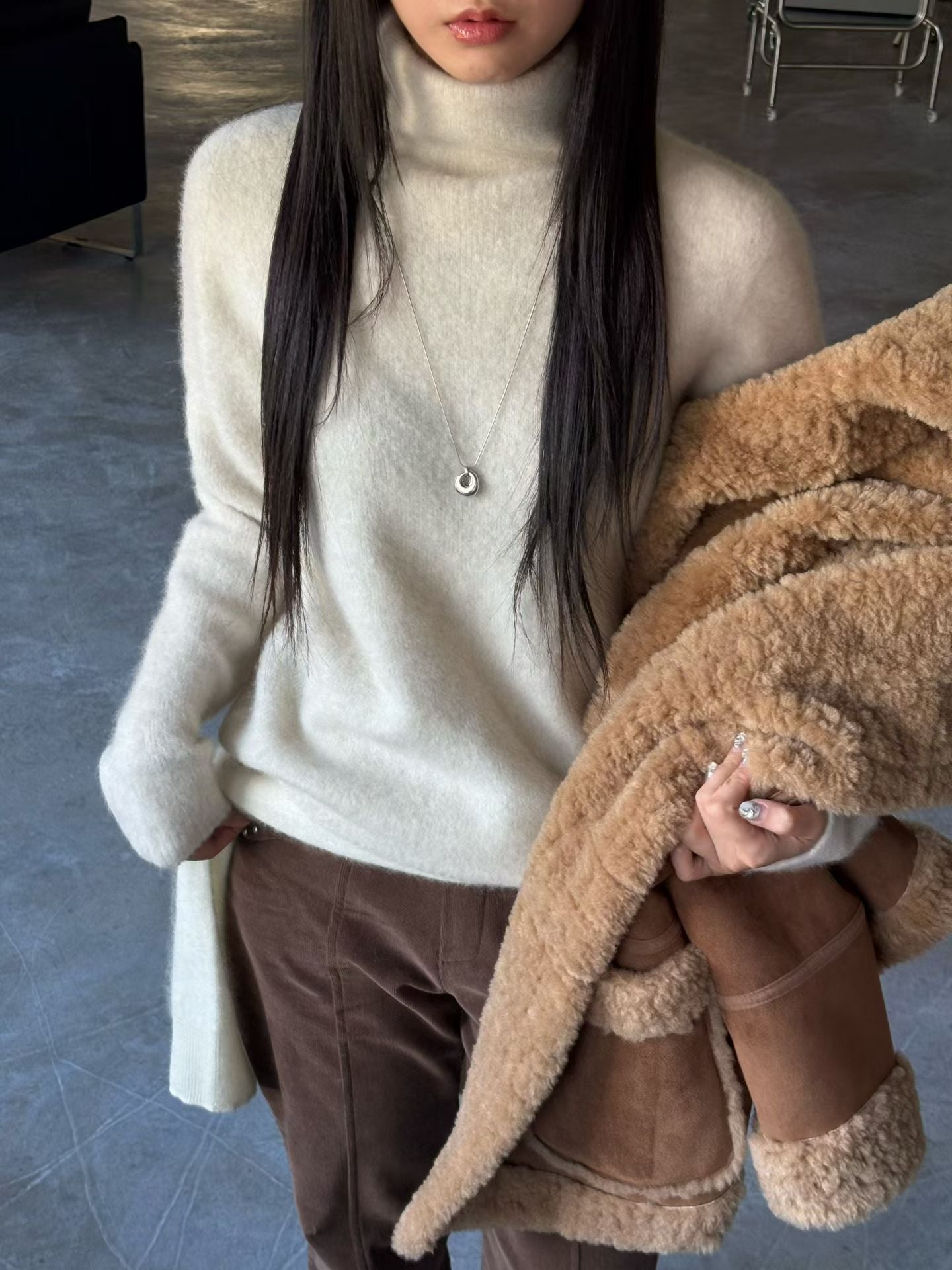 ♡ 空氣絨暖感立領毛衣♡ (C251278)