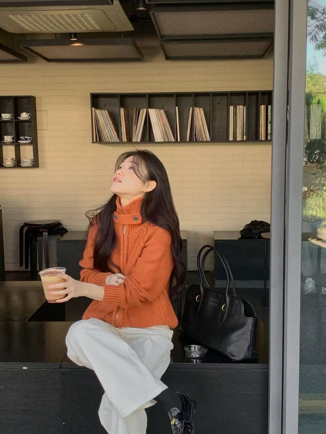 ♡重磅桃翻領針織拉鍊外套♡ (C251282)