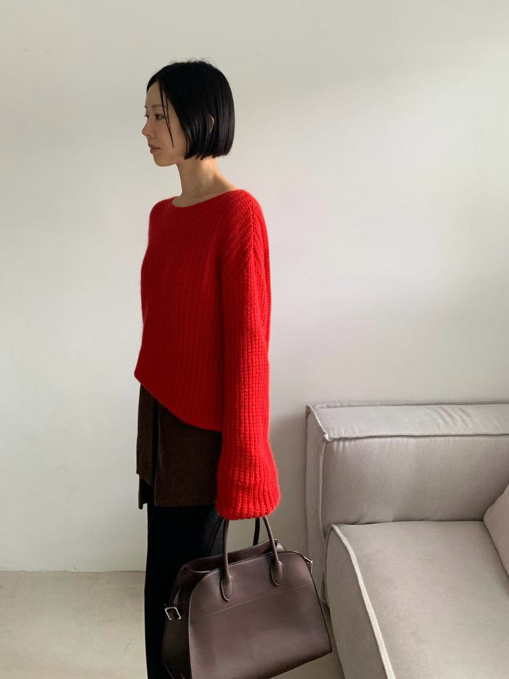 ♡大圓領泡泡袖毛衣♡ (C251167)