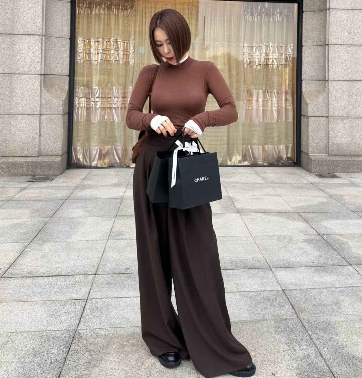 ♡假兩件撞色圓領百搭上衣♡ (C251219)