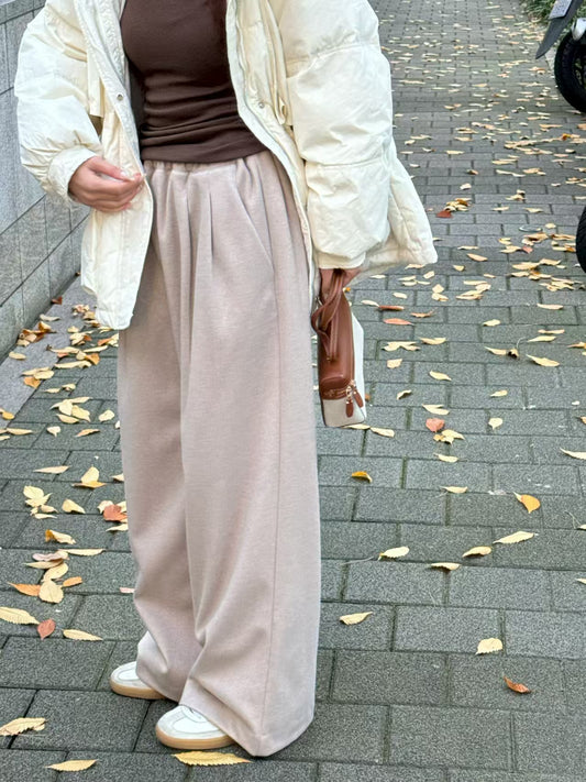 ♡舒適實穿垂墜保暖寬褲♡ (C251224)