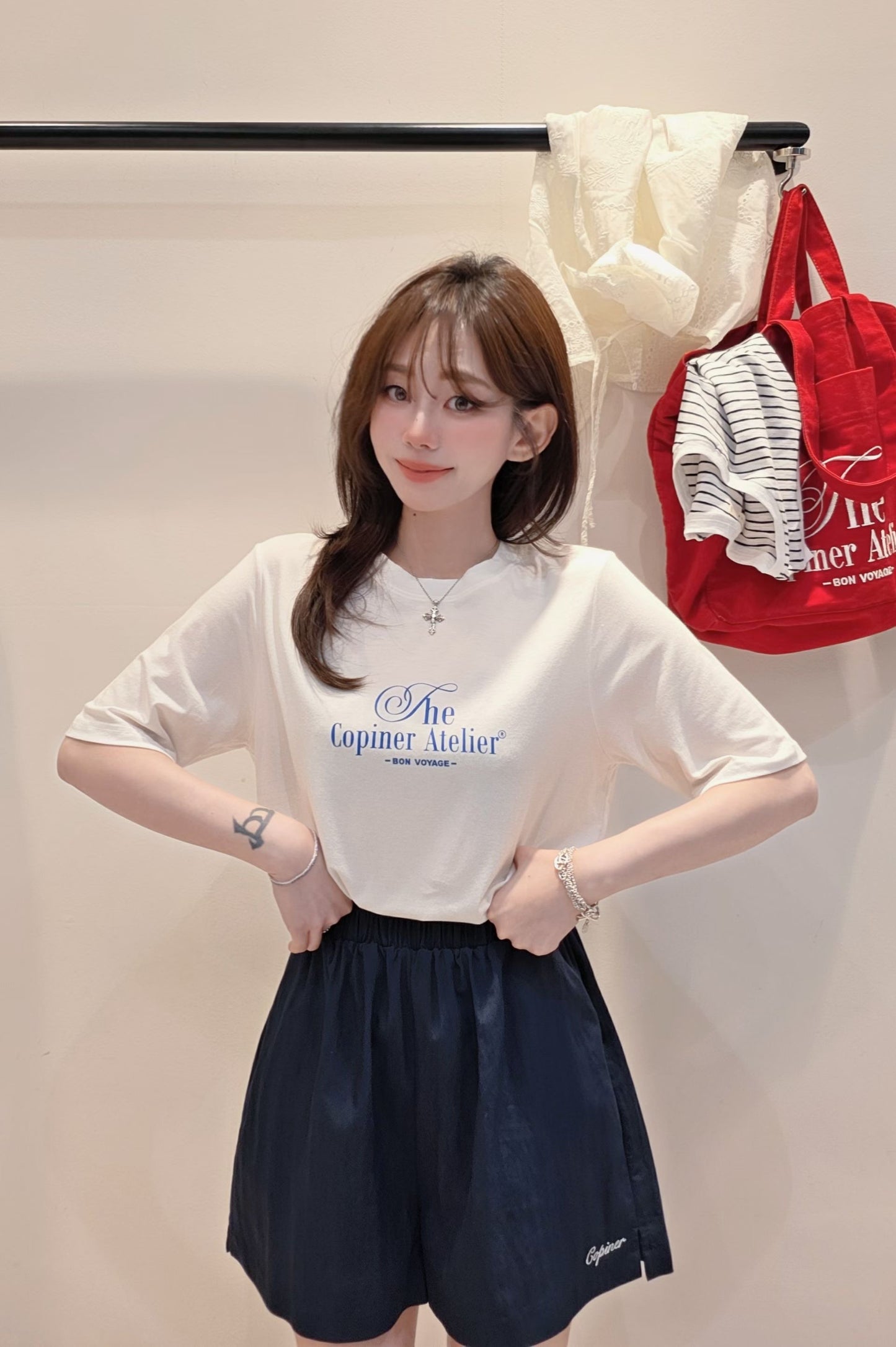 ♡Oni家♡品牌印花莫代爾T (C260703)