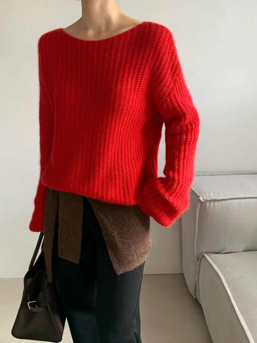 ♡大圓領泡泡袖毛衣♡ (C251167)