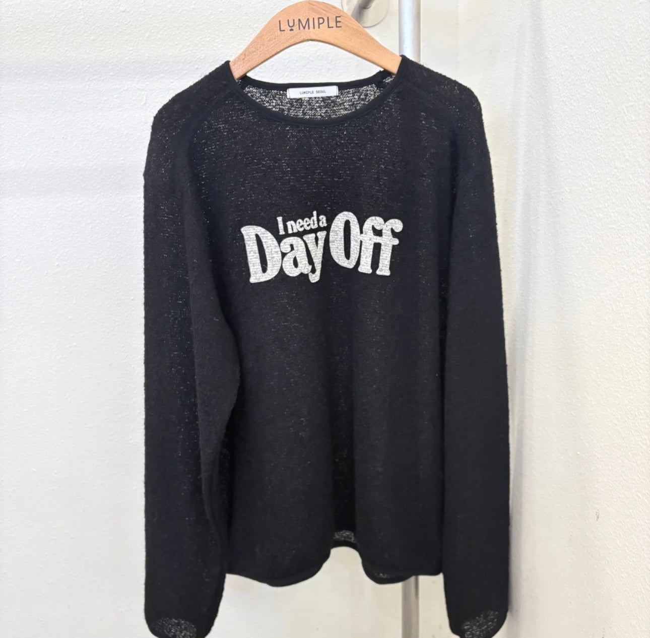 ♡軟綿休閒I need a Day Off針織T♡ (C251149)