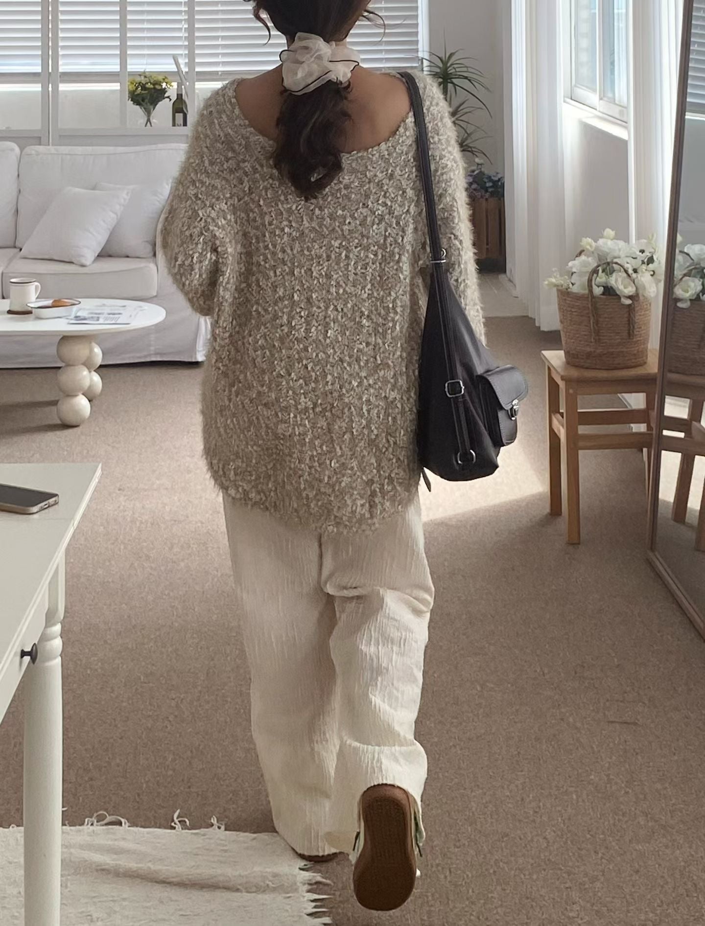 ♡軟糯粒絨慵懶Oversize毛衣♡ (C251148)