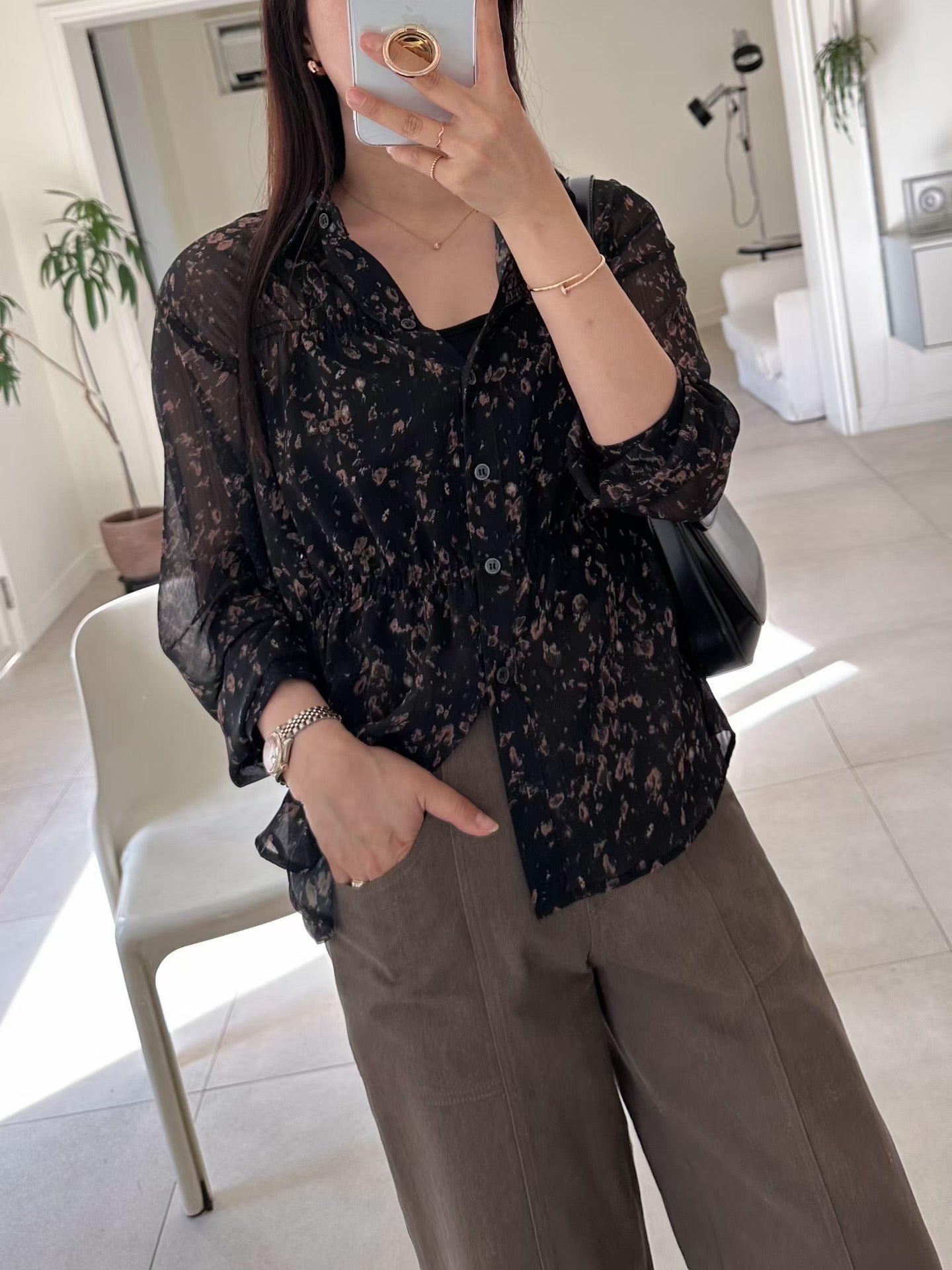 ♡立體壓線挺版長腿寬褲♡ (C250934)