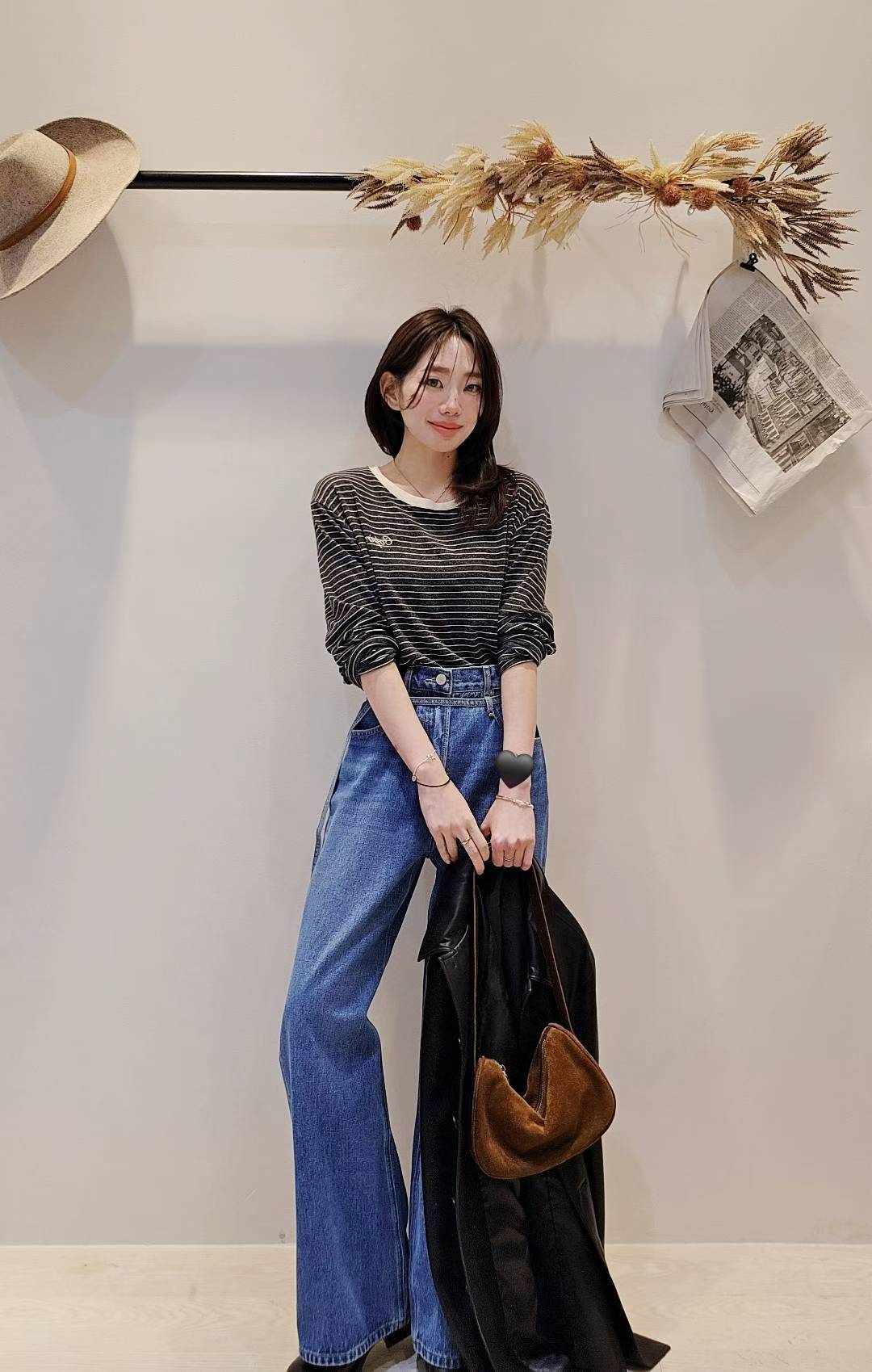 ♡Oni家♡品牌刺繡麻糬條紋T (C251152)