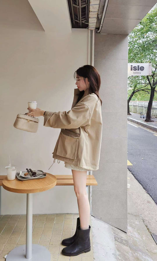 ♡Oni家♡簡單俐落的工裝夾克外套 (C251051)