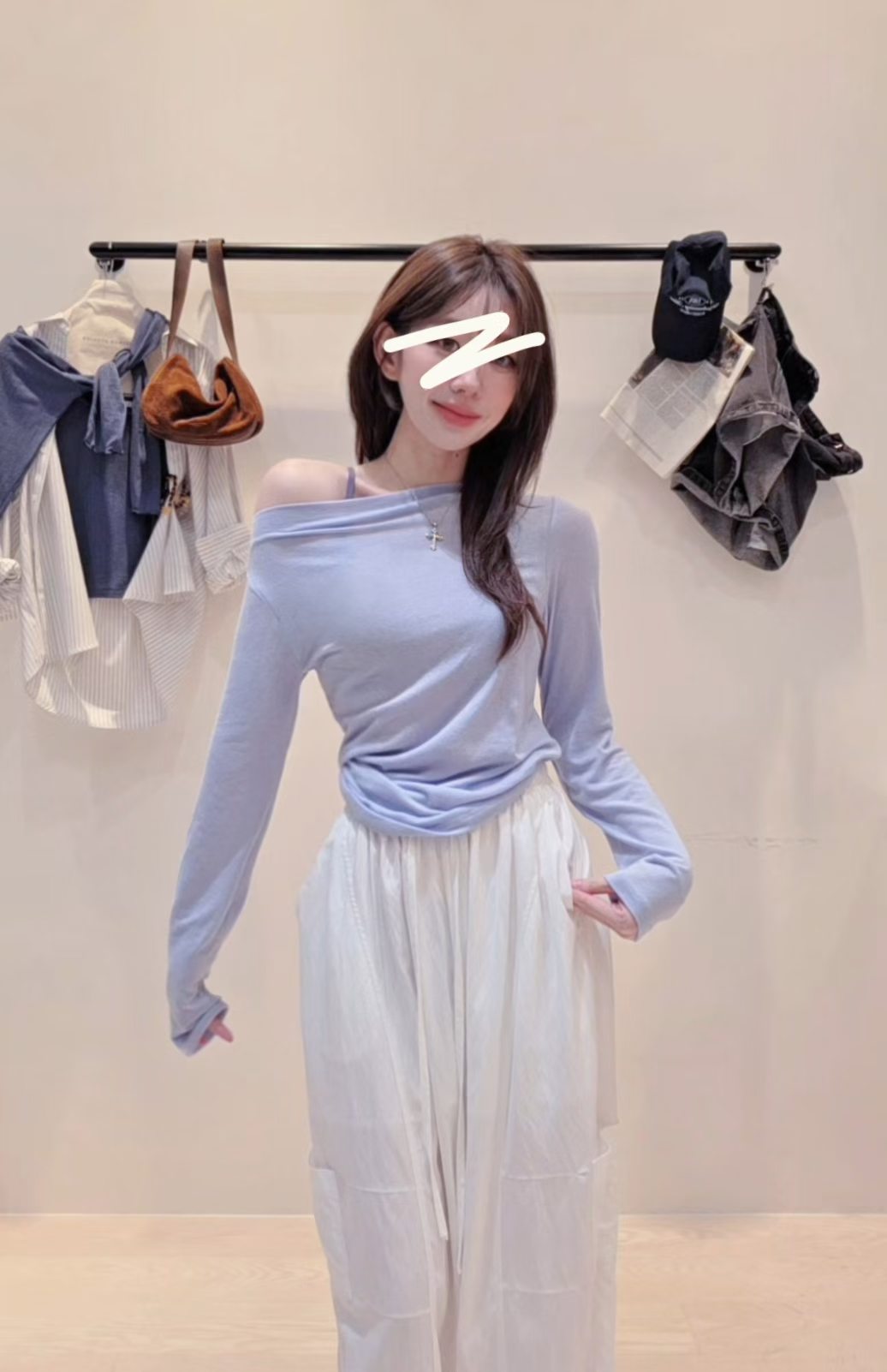 ♡Oni家♡船領天絲羊毛打底T (C260972)
