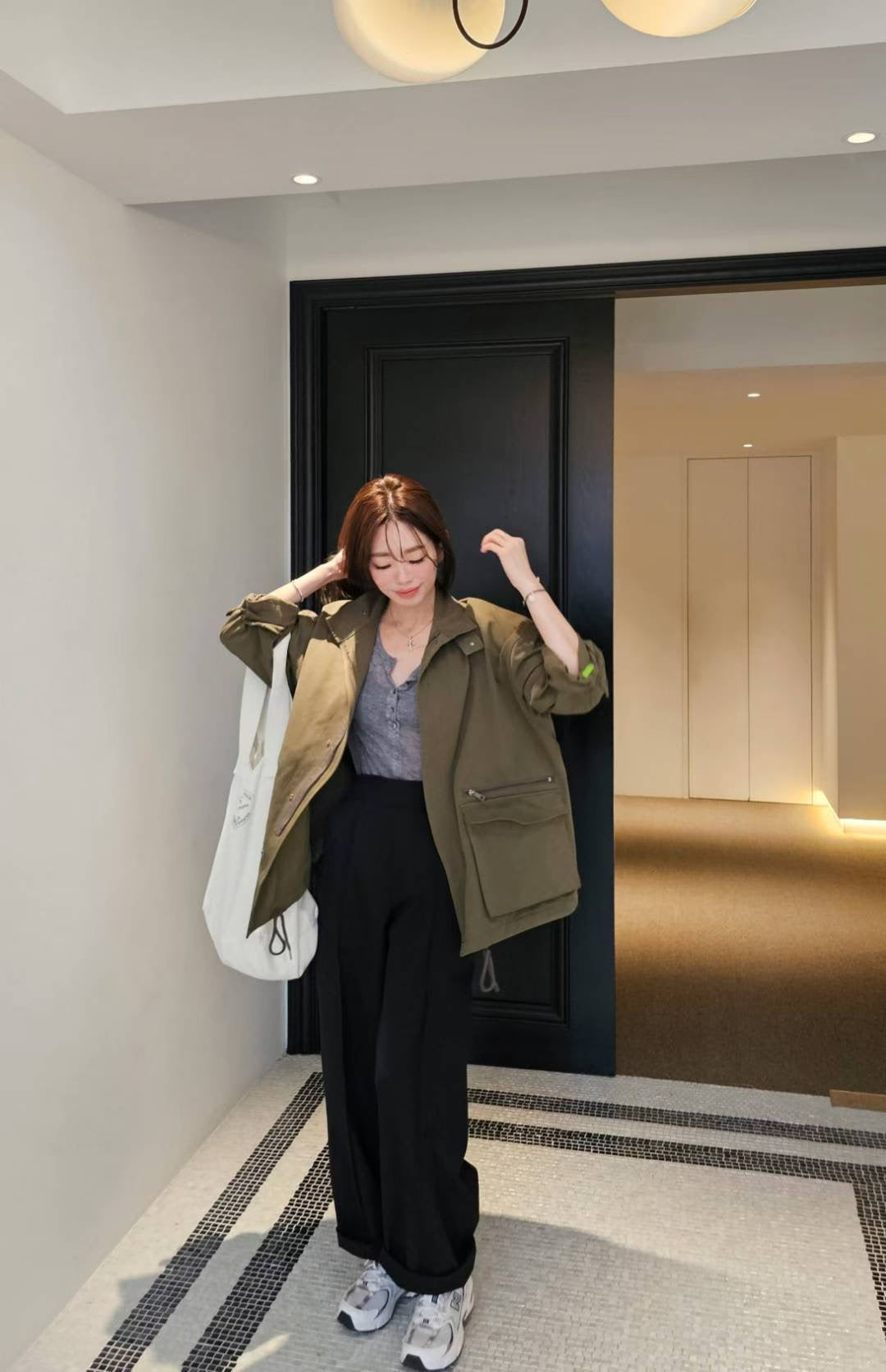 ♡Oni家♡時髦的繭型休閒長褲 (C251143)