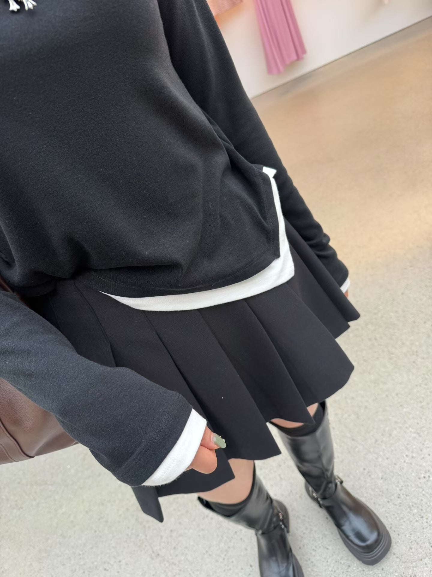 ♡假兩件撞色圓領百搭上衣♡ (C251219)