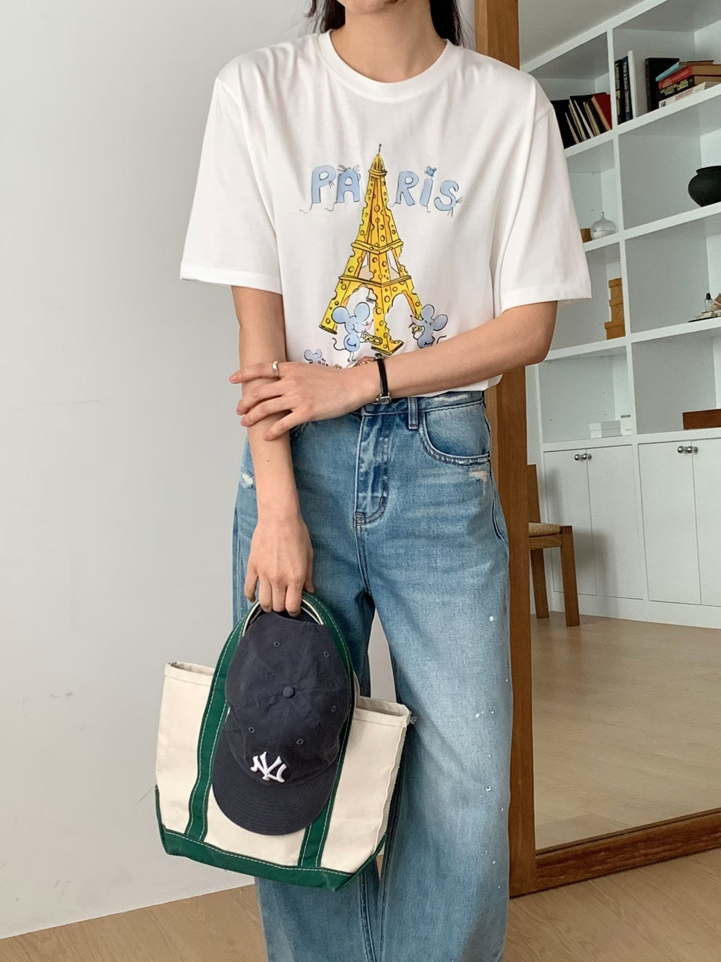 ♡PARIS鐵塔趣味插畫設計T♡ (C260449)