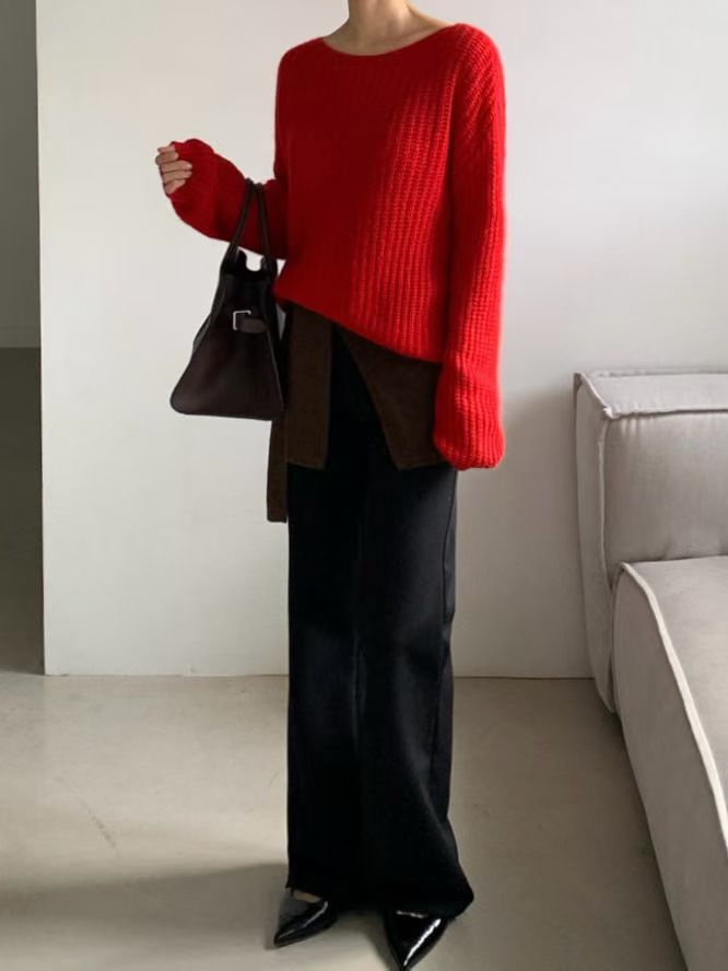 ♡大圓領泡泡袖毛衣♡ (C251167)