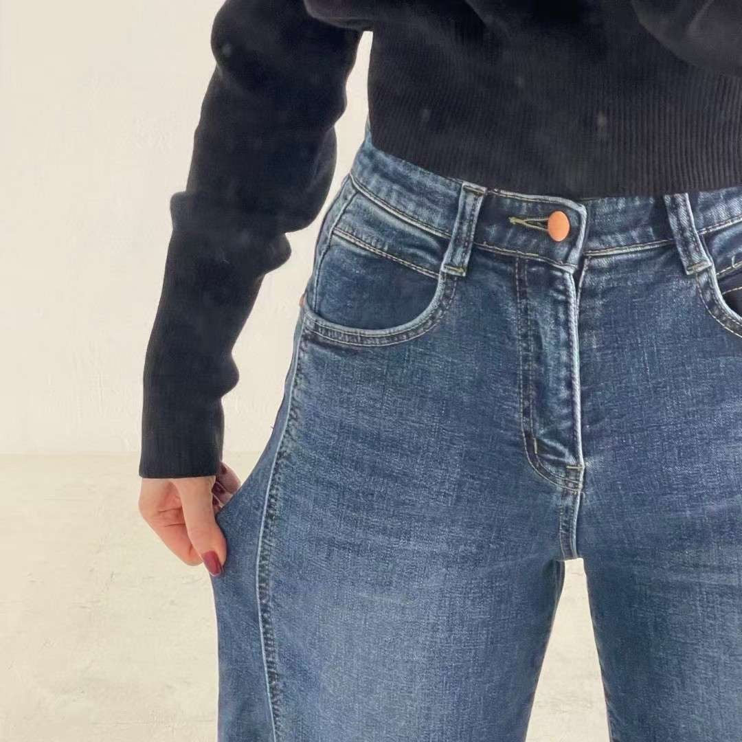 ♡顯瘦側拼接設計刷絨寬褲♡ (C251233)