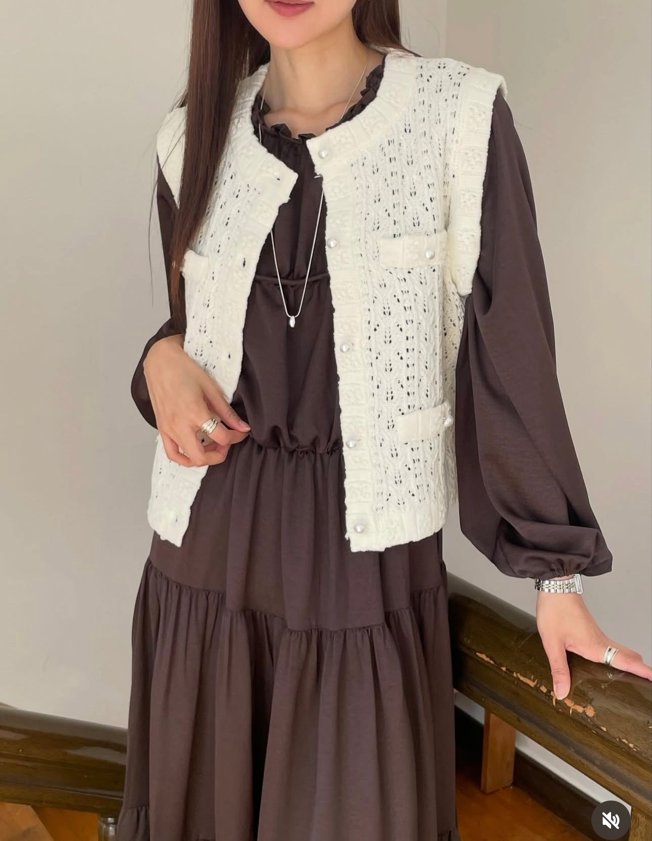 ♡小香鏤空針織背心♡ (C251125)