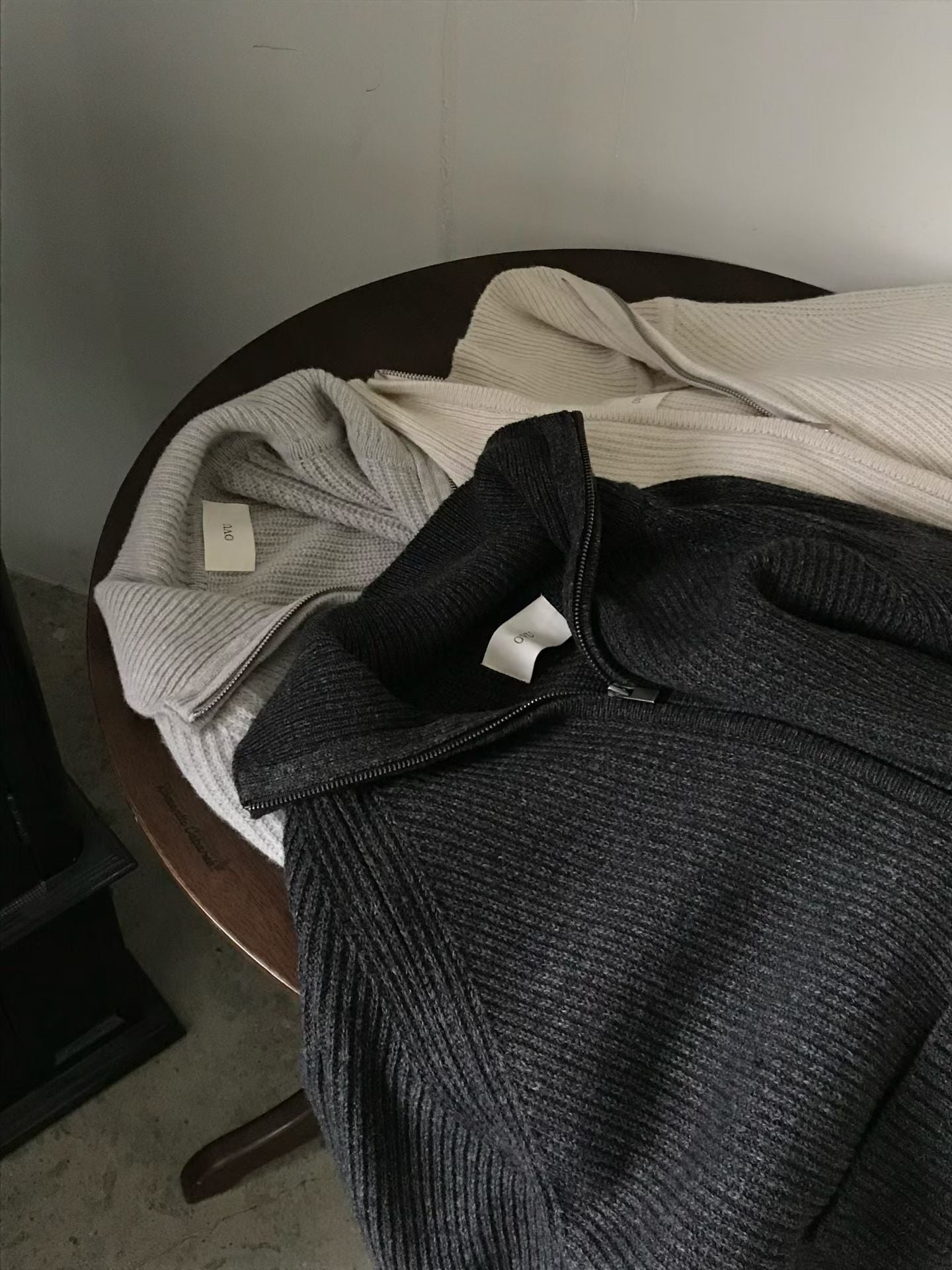 ♡溫暖高領立體羅紋雙拉鍊外套♡ (C251257)