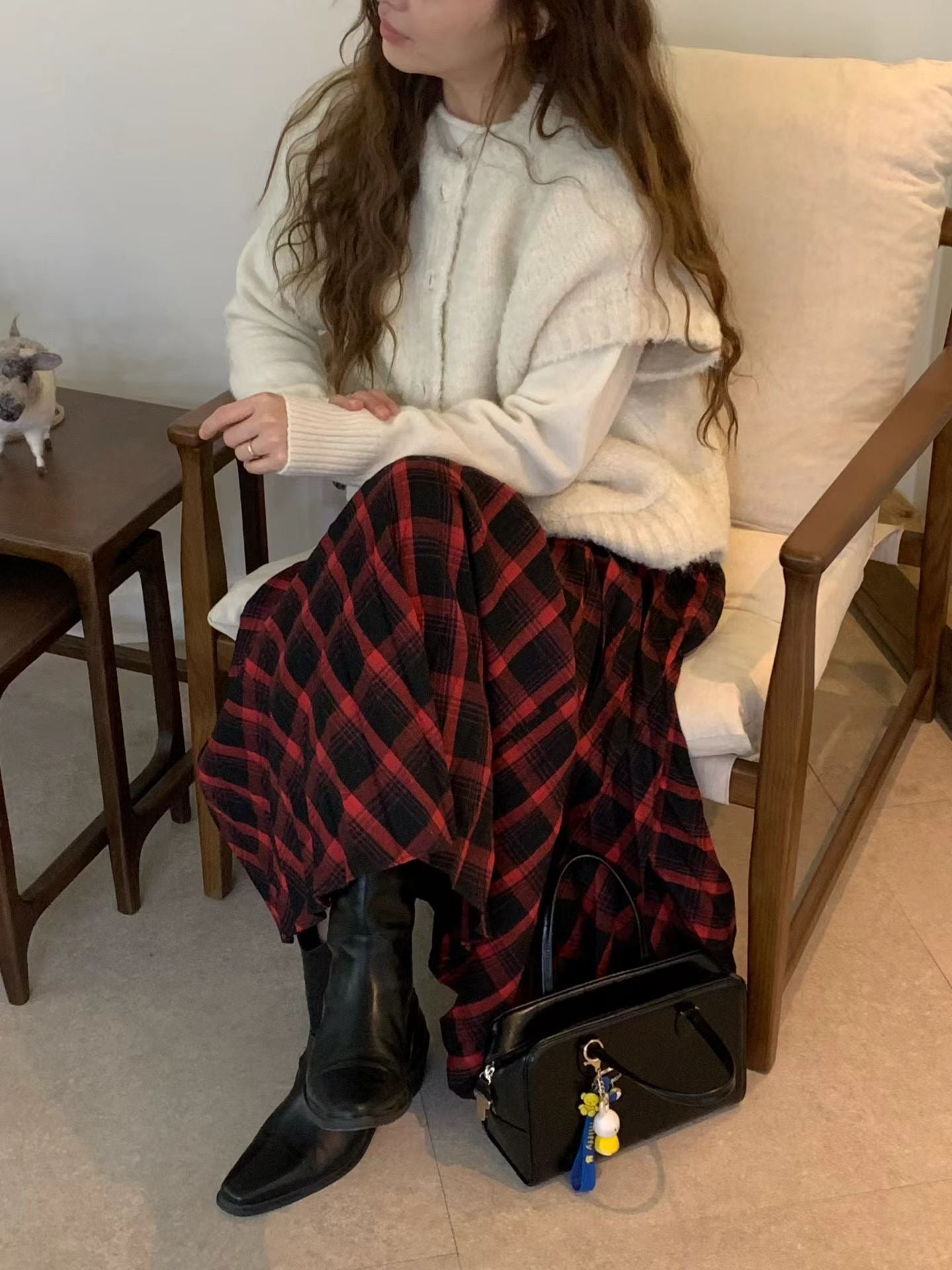 ♡氣質Oni家♡立體格韻垂墜百褶長裙 (C251232)