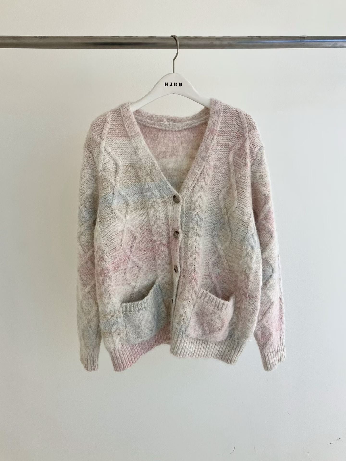 ♡漸層渲染立體織紋開襟衫♡ (C251244)