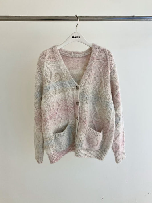 ♡漸層渲染立體織紋開襟衫♡ (C251244)