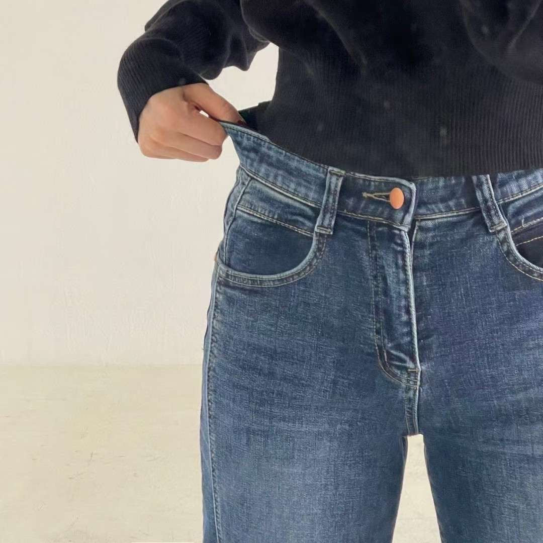 ♡顯瘦側拼接設計刷絨寬褲♡ (C251233)