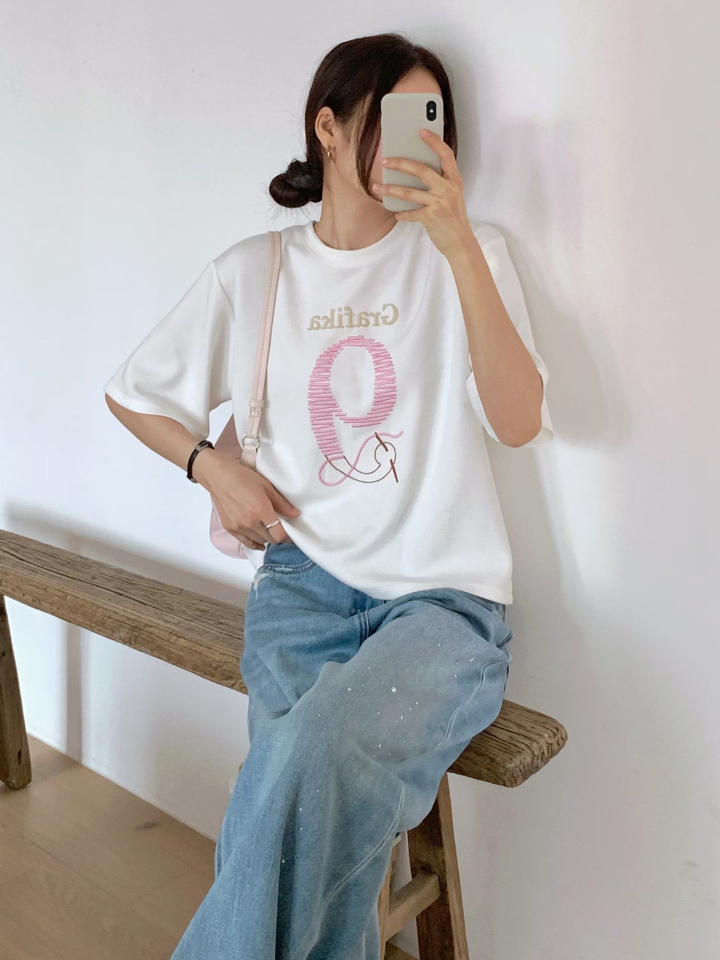 ♡立體繡線數字設計感Ｔ♡ (C260448)