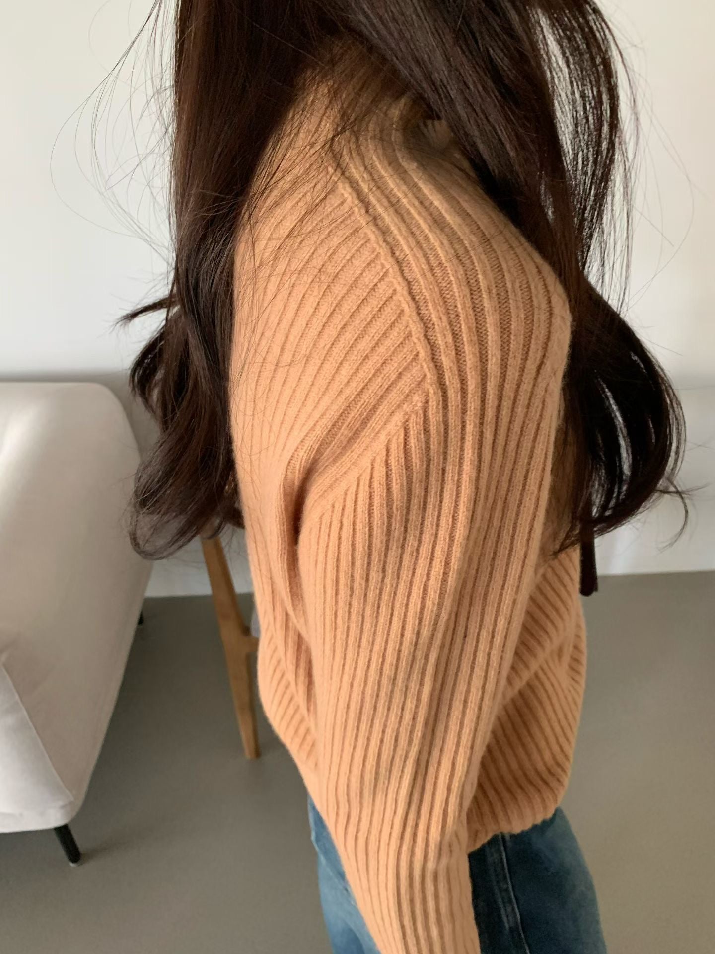 ♡日常百搭高領坑條上衣♡ (C251209)