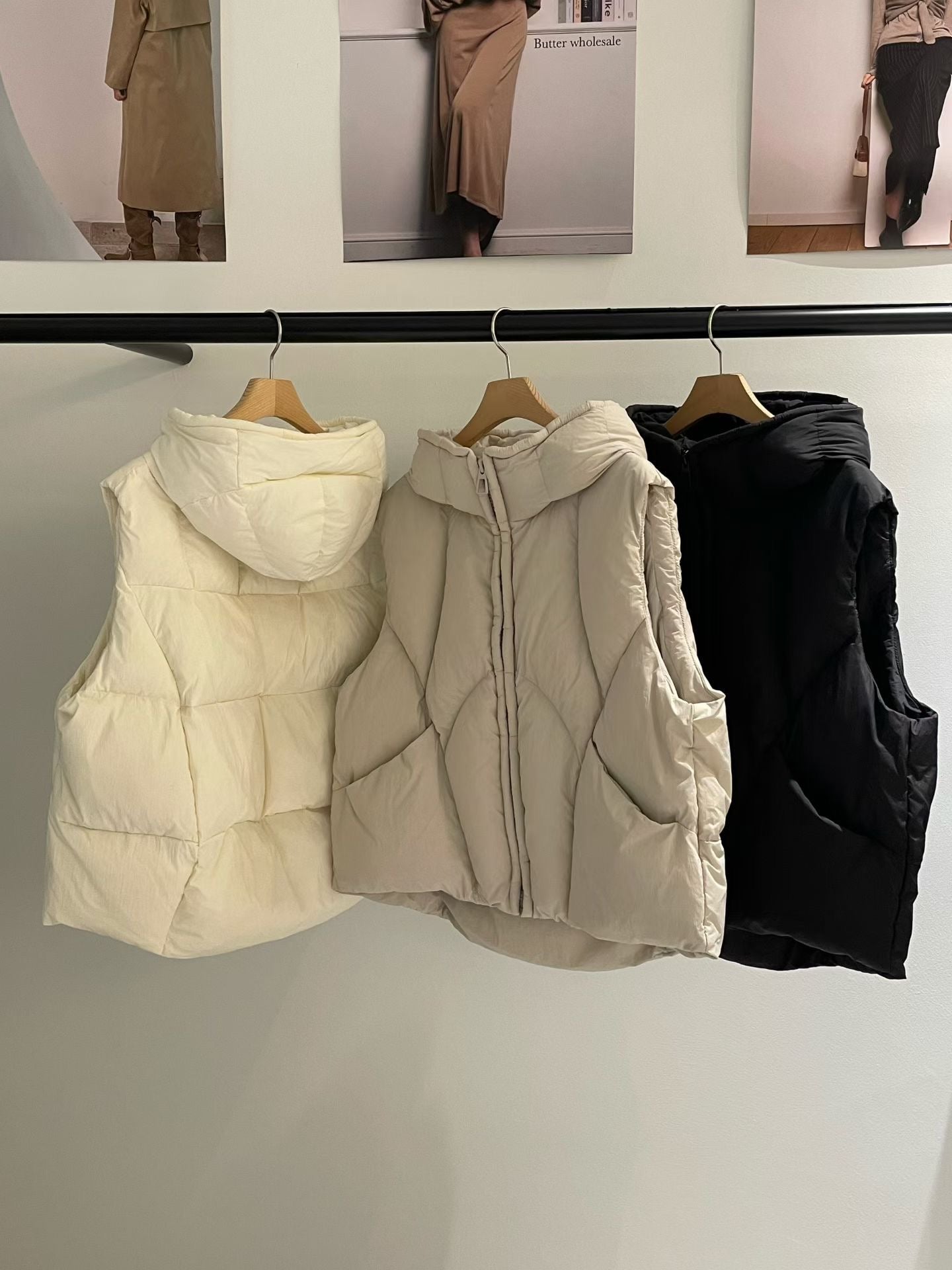 ♡頂級鴨絨質感連帽背心♡ (C251007)