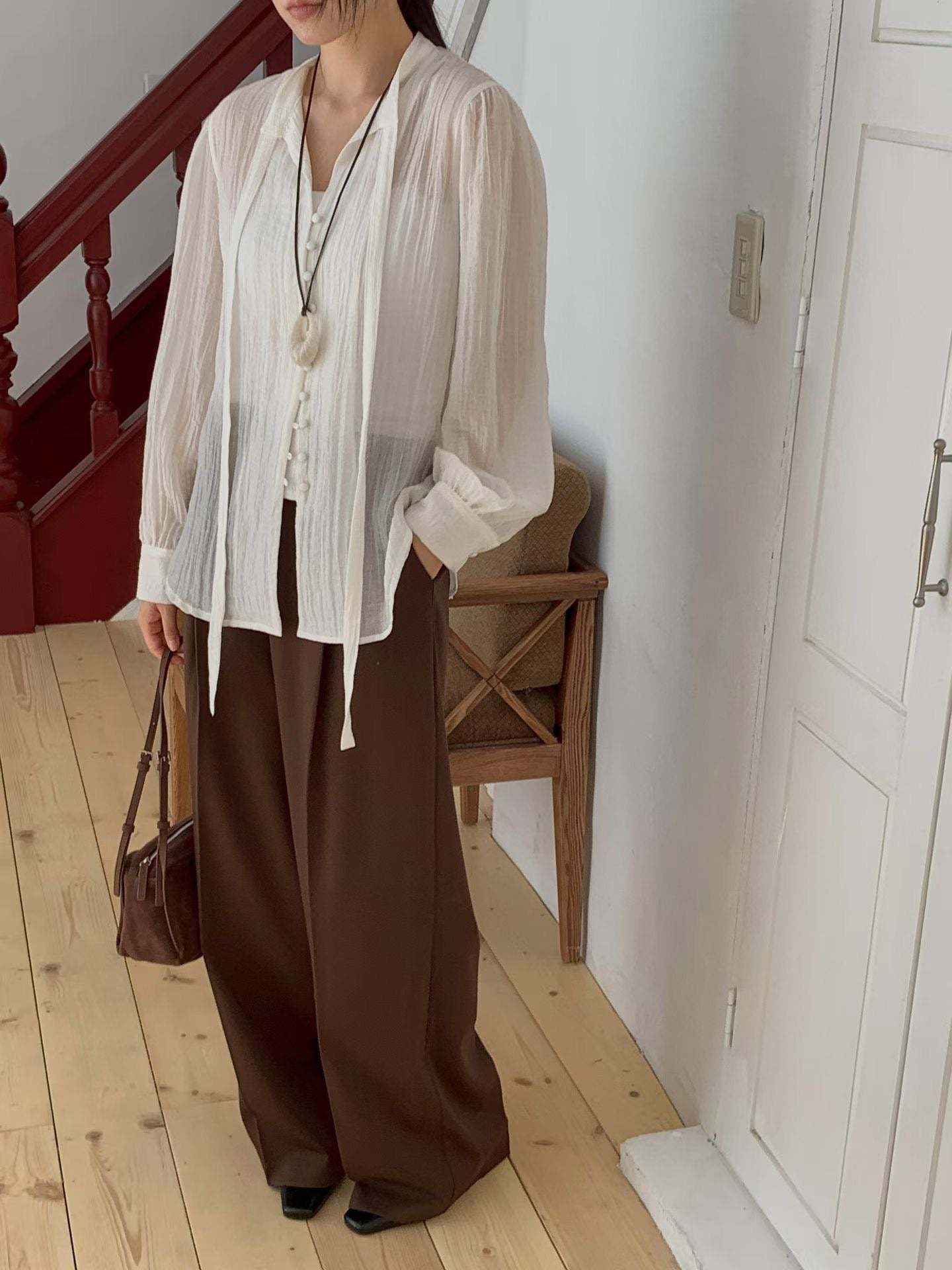 ♡秋日質感寬版西裝褲♡ (C251031)