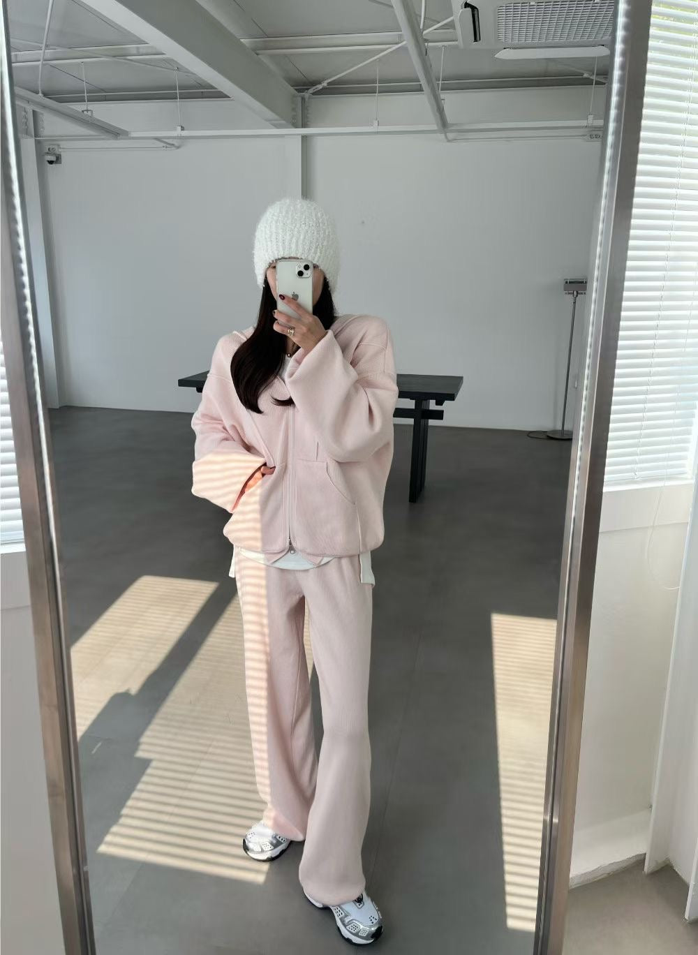 ♡柔彈舒適連帽休閒套裝♡ (C251248)