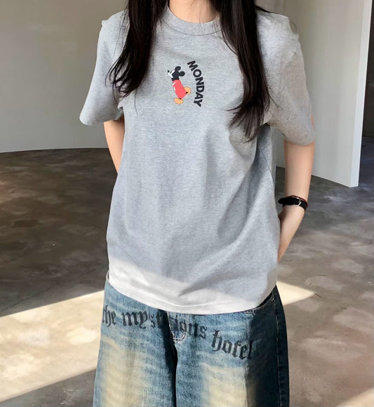 ♡週一不Blue米奇純棉百搭上衣♡ (C260529)