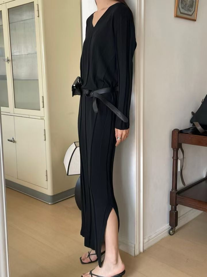 ♡縱線極顯瘦修長V領長洋♡ (C250919)