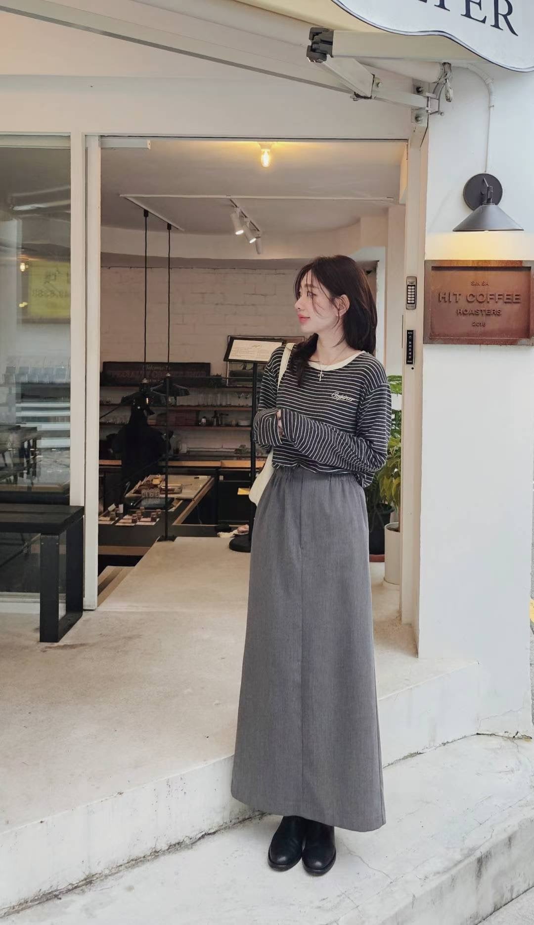 ♡Oni家♡品牌刺繡麻糬條紋T (C251152)