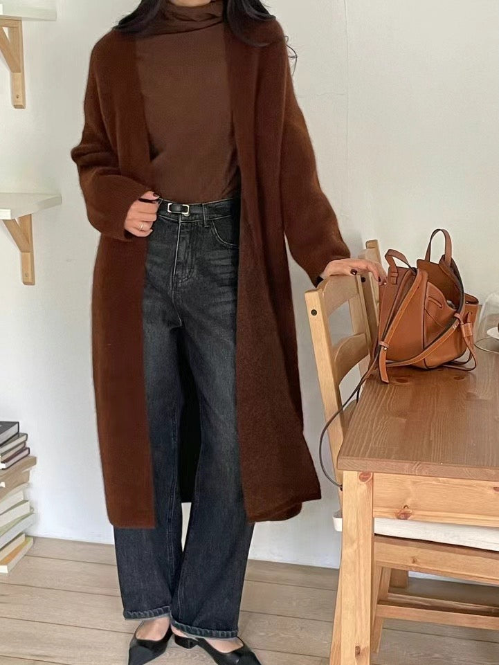 ♡毛料長版柔軟罩衫♡ (C251127)