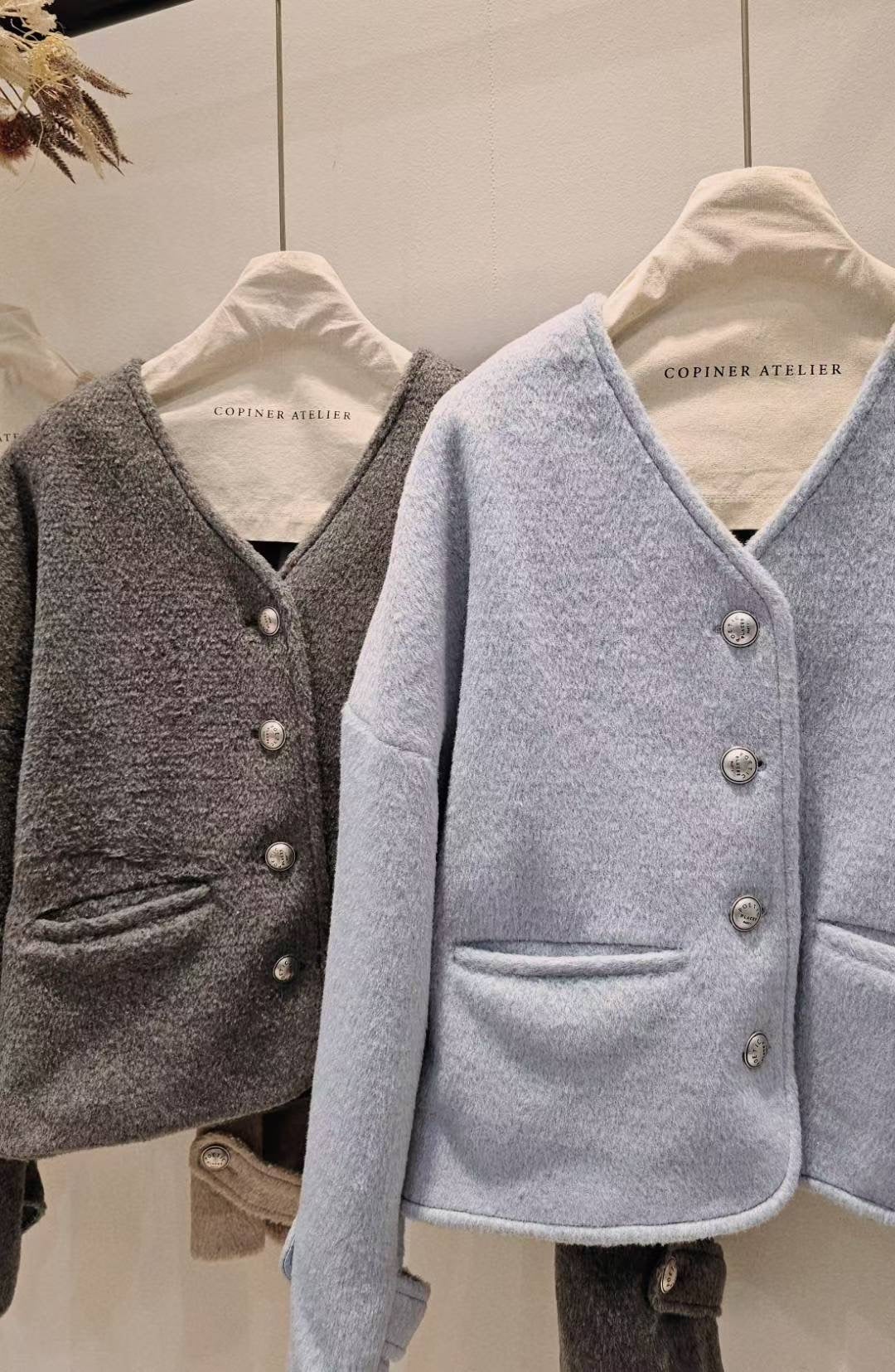 ♡Oni家♡經典混羊毛短外套 (C251207)