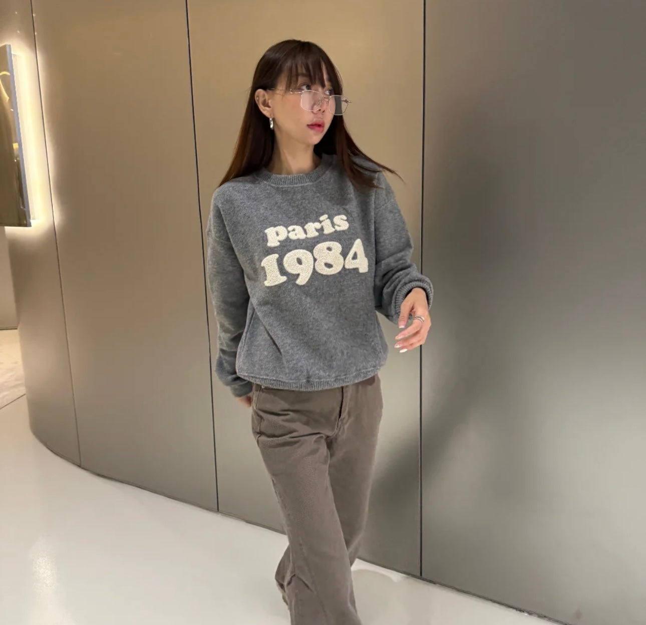 ♡Paris 1984 立體絨字軟毛圈暖暖上衣♡ (C251150)