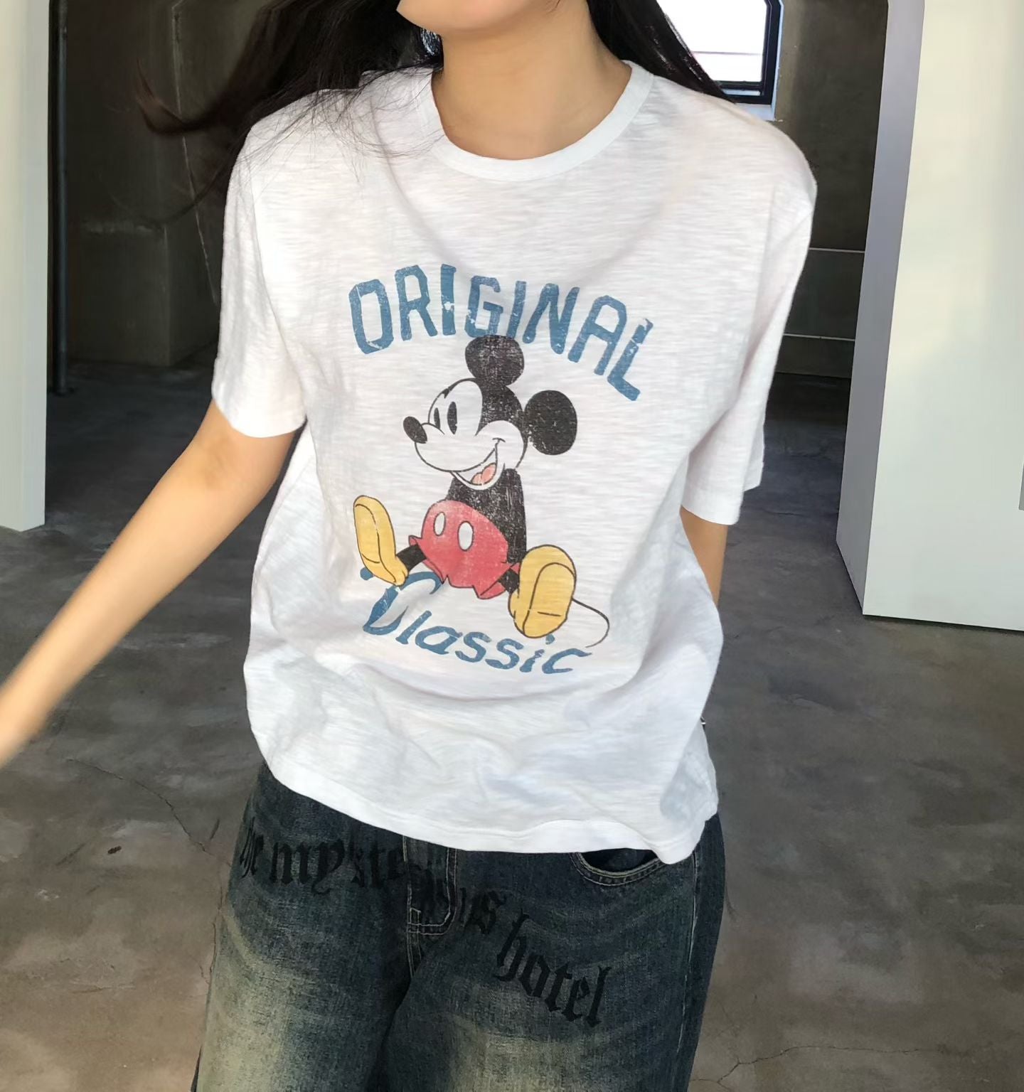 ♡Disney授權復古刷色經典米奇T ♡ (C260526)