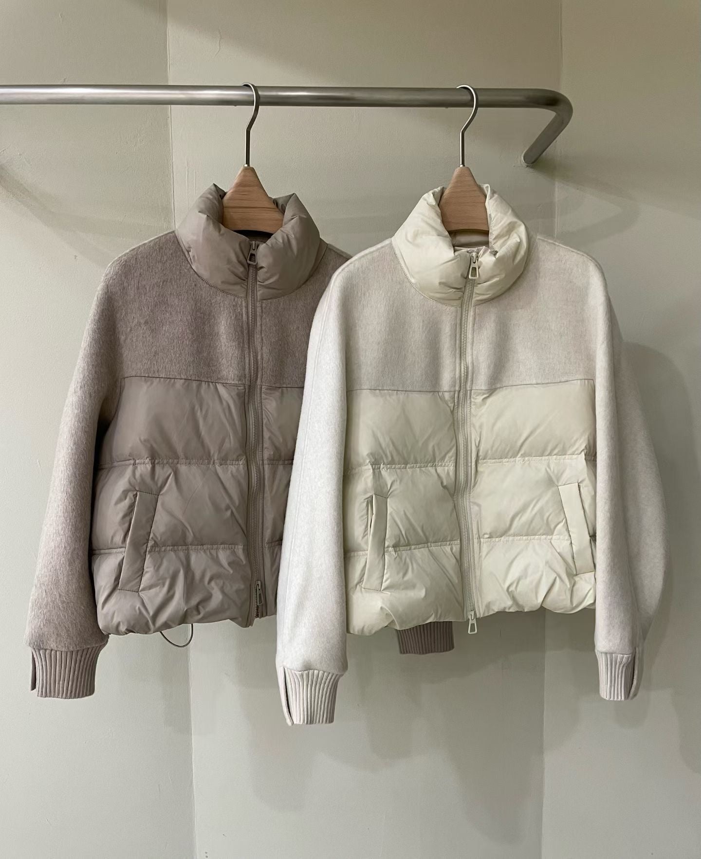 ♡質感異材質立領外套♡ (C251208)