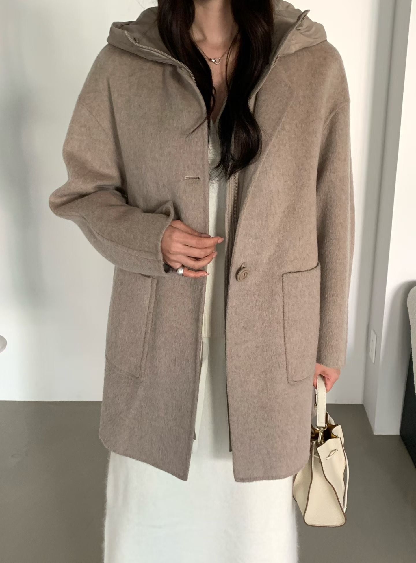 ♡實穿保暖二件式三穿毛呢大衣♡ (C251215)