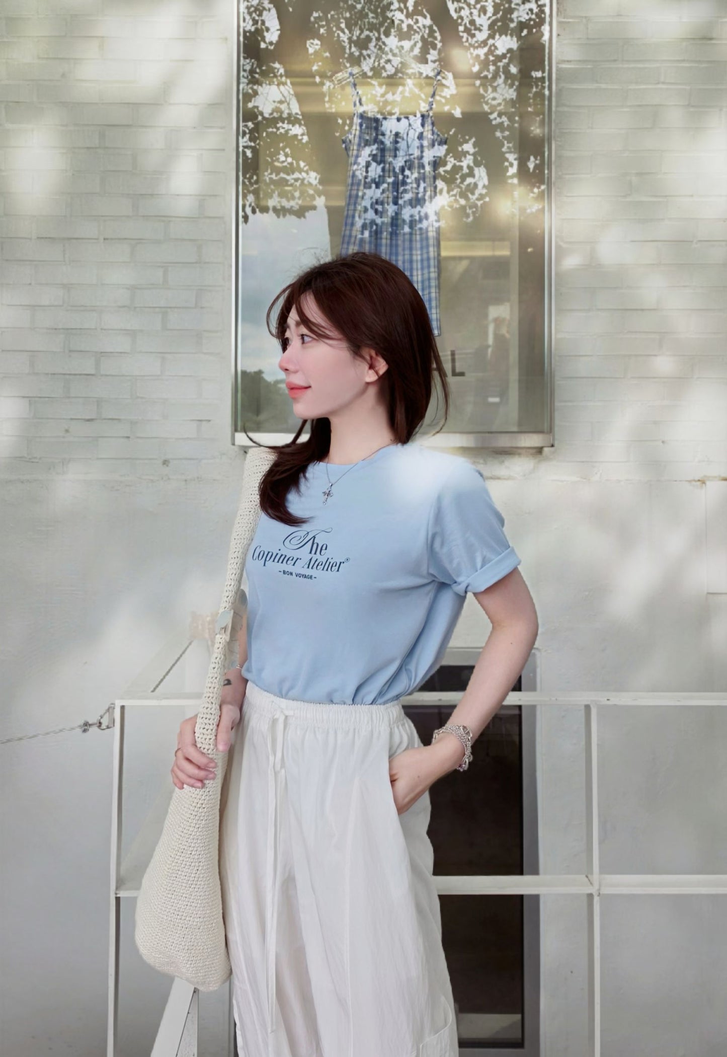 ♡Oni家♡品牌印花莫代爾T (C260703)