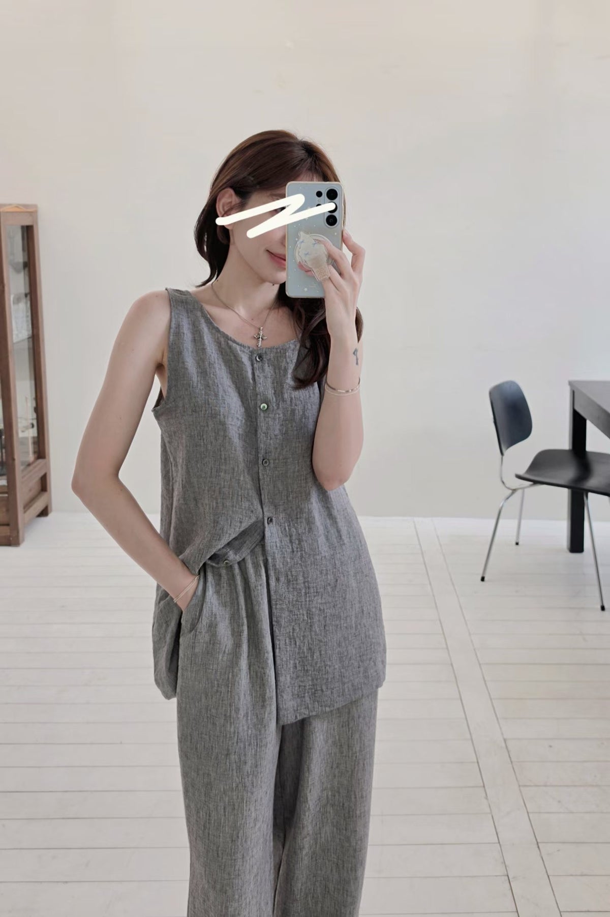 ♡Oni家♡極簡風修身休閒長褲 (C260970)