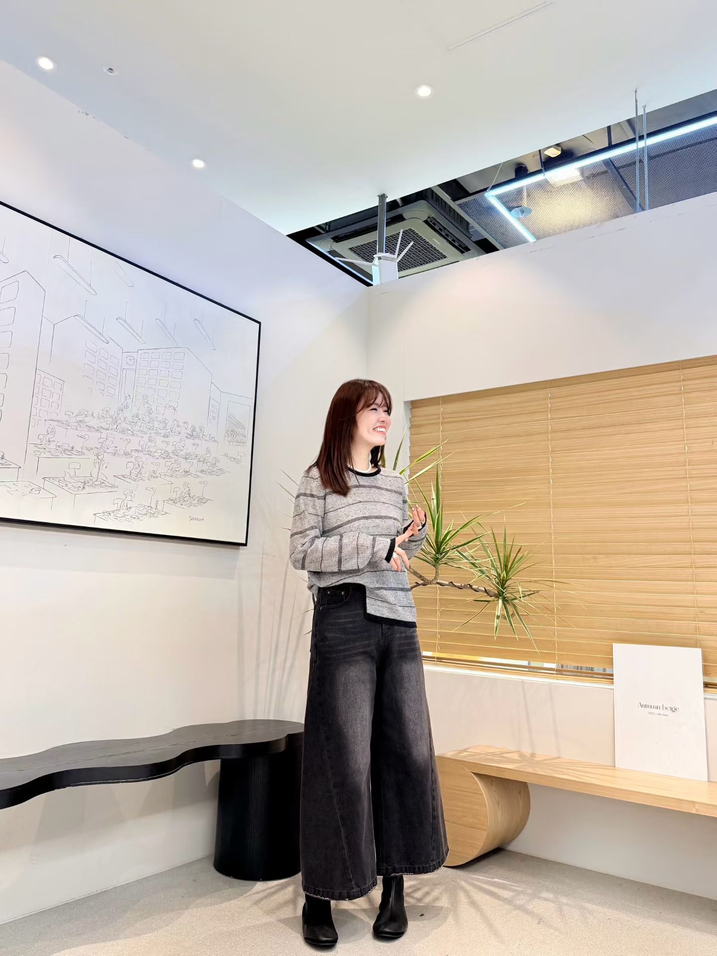 ♡輕盈微透感休閒條紋上衣♡ (C251155)