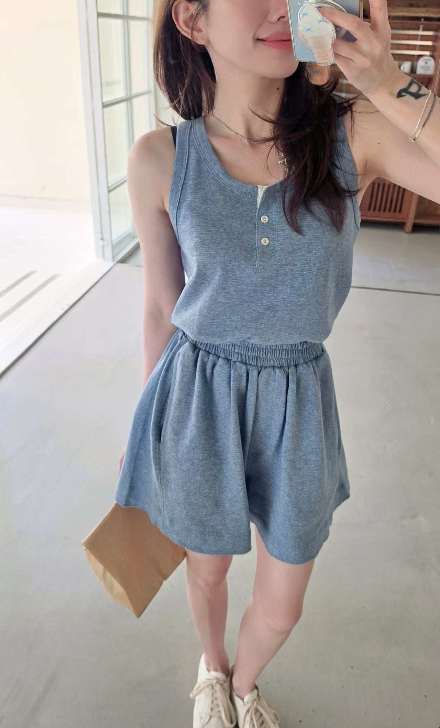 ♡Oni家♡休閒懶人削肩背心 (C260706)