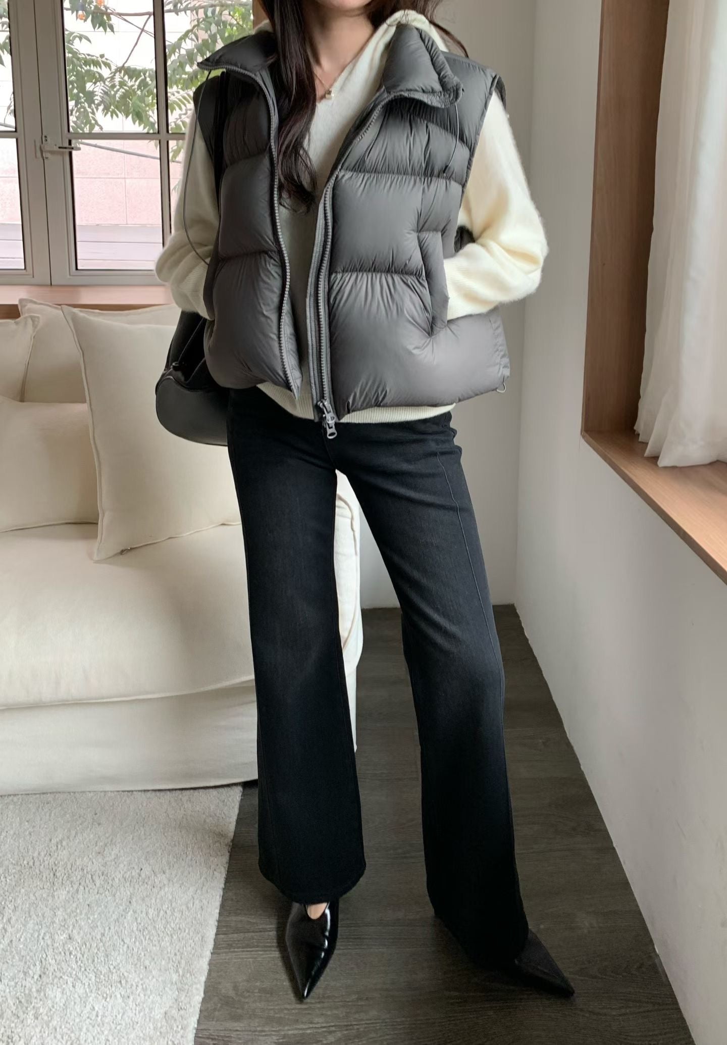 ♡激瘦長腿刷絨牛仔褲♡ (C251109)