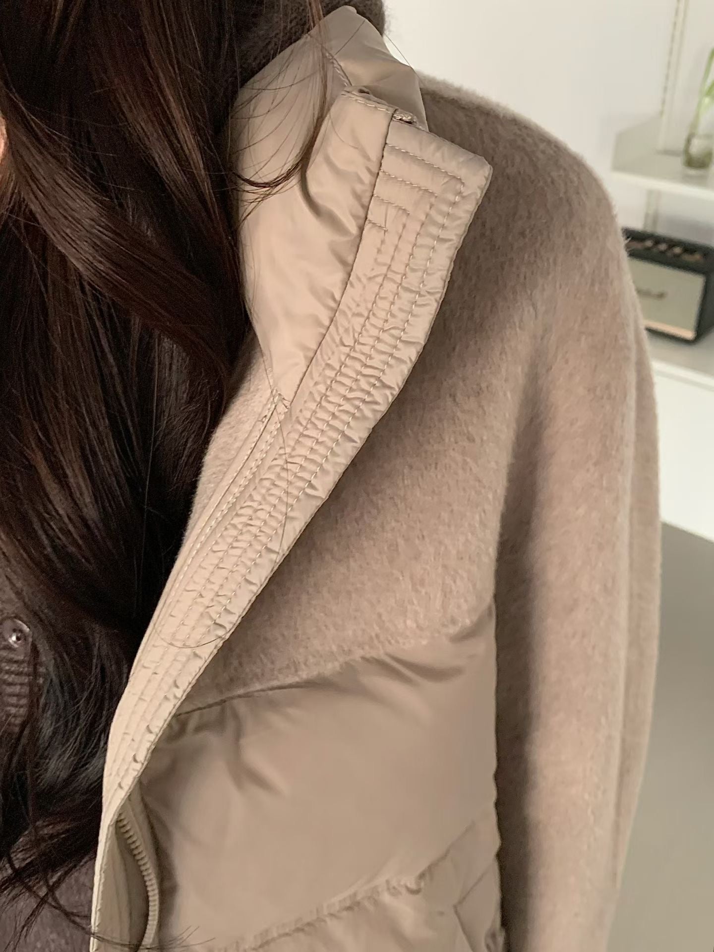 ♡質感異材質立領外套♡ (C251208)