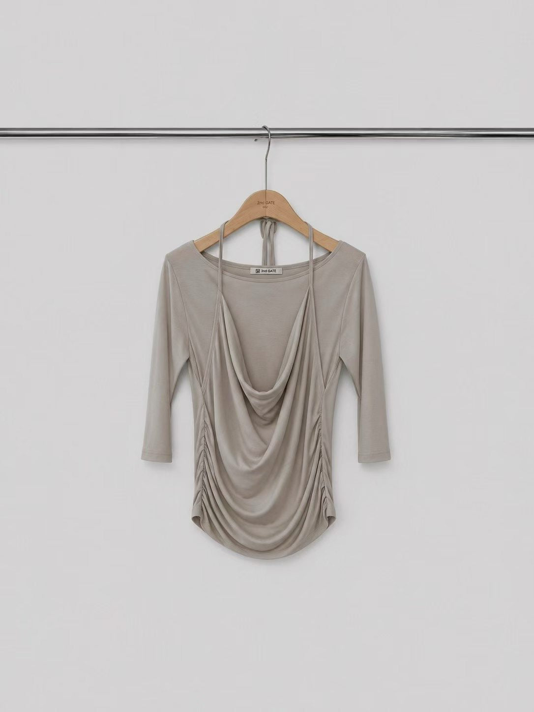 ♡Layer Drape 修身層次感天絲上衣♡ (C260920)