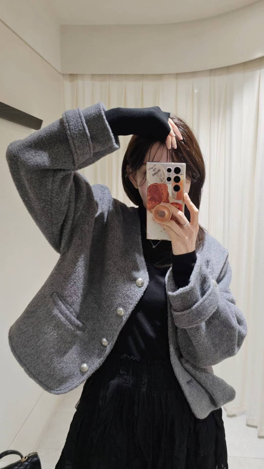 ♡Oni家♡經典混羊毛短外套 (C251207)