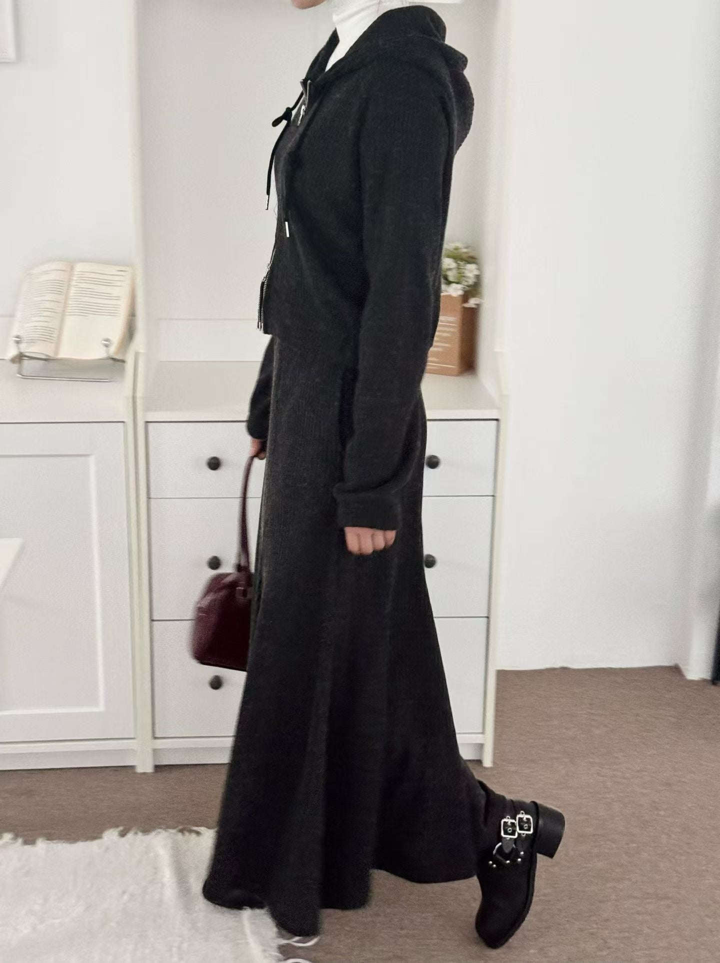 ♡優雅華夫格魚尾長裙♡ (C251112)