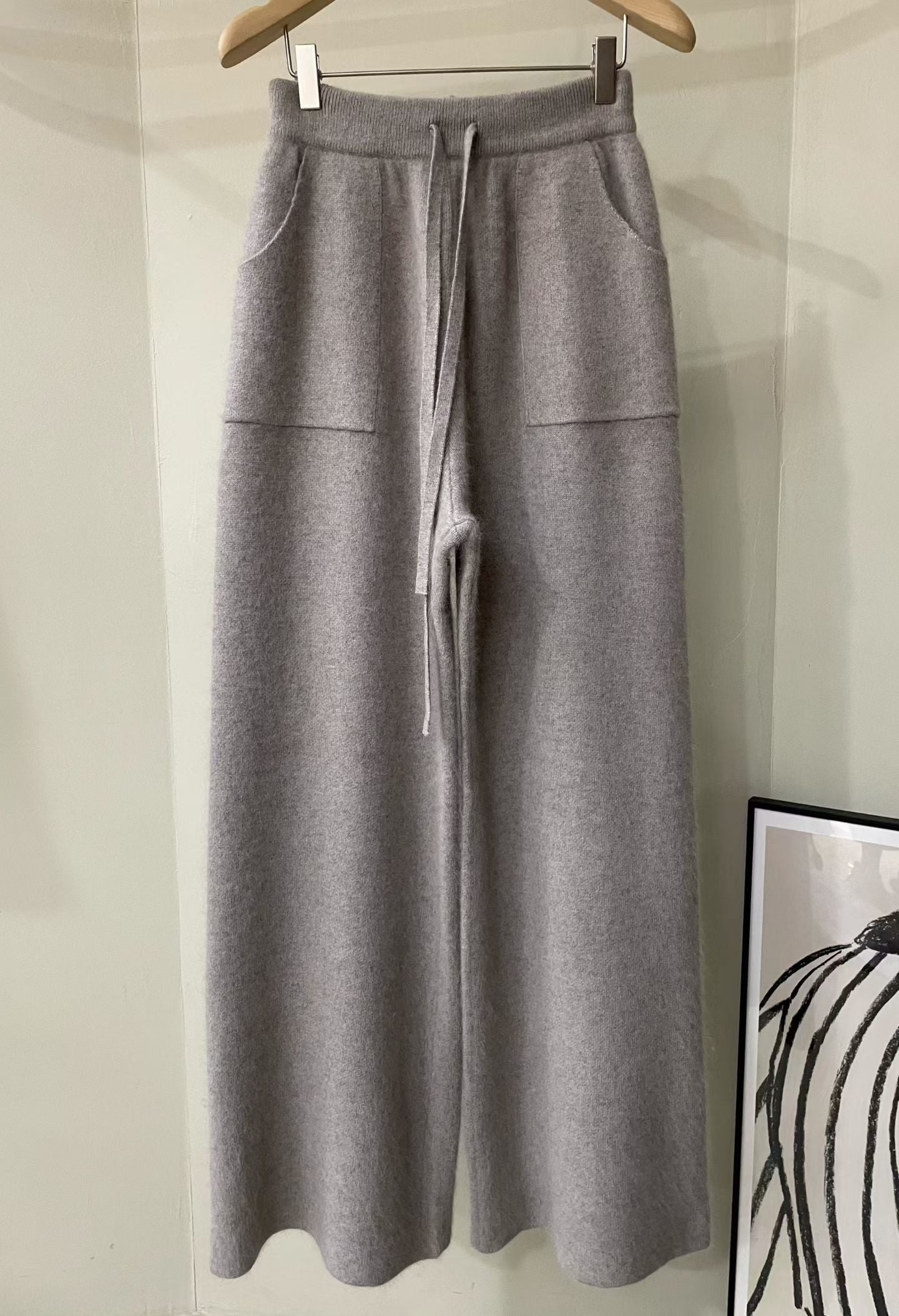 ♡冬季必備簡約毛料百搭寬褲 ♡ (C251108)