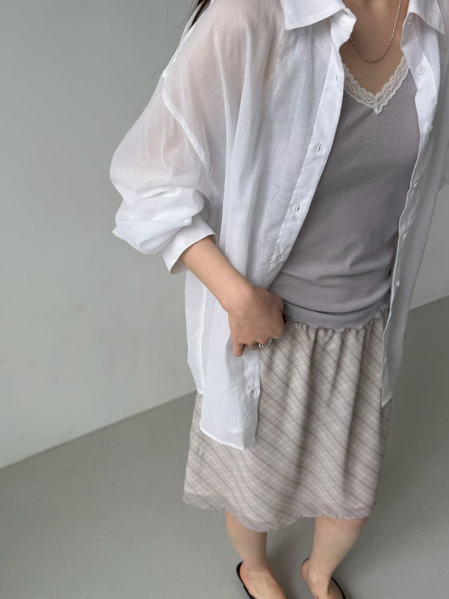 ♡百搭V領蕾絲內搭背心♡ (C260560)